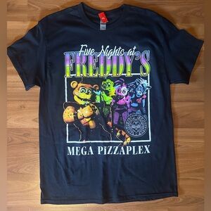 Hot Topic Five Nights at Freddy's Black Tee FNAF